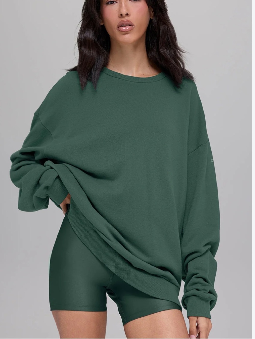 Alo yoga chill crewneck pullover - clover green